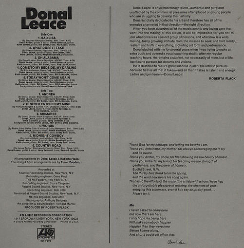 This image has an empty alt attribute; its file name is Donal-Leace-1972-LP-rear-cover.jpg